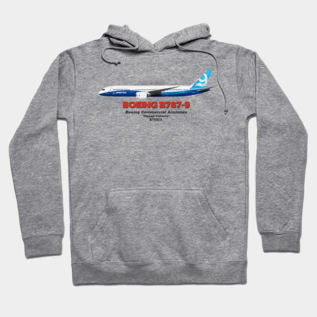 Boeing B787-9 - Boeing "House Colours" Hoodie by TheArtofFlying